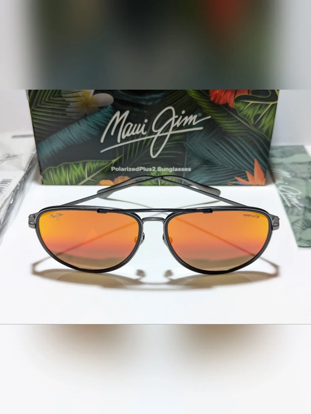 NEW Maui Jim Fair Winds Dark Gunmetal Polarized Hawaii Lava Sunglass RM554-02UTD